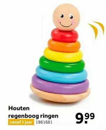 Houten regenboog ringen