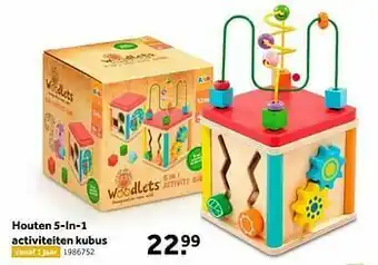Intertoys Houten 5-in-1 activiteiten kubus aanbieding