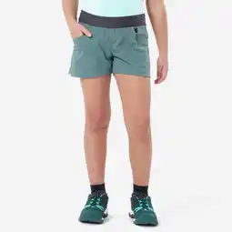 Decathlon Wandelshort voor kinderen MH500 groen/grijs 7-15 jaar aanbieding