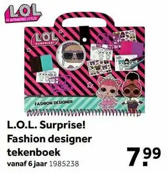 Intertoys L.o.l. surprise! fashion designer tekenboek aanbieding