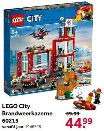 Intertoys Lego city brandweerkazerne 60215 aanbieding