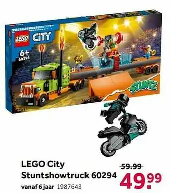 Intertoys Lego city stuntshowtruck 60294 aanbieding
