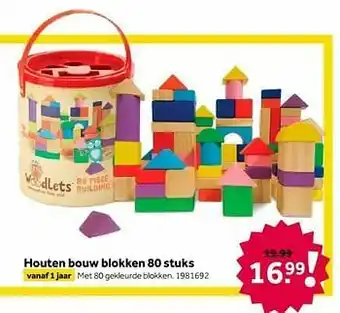 Intertoys Houten bouw blokken aanbieding