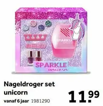 Intertoys Nageldroger set unicorn aanbieding