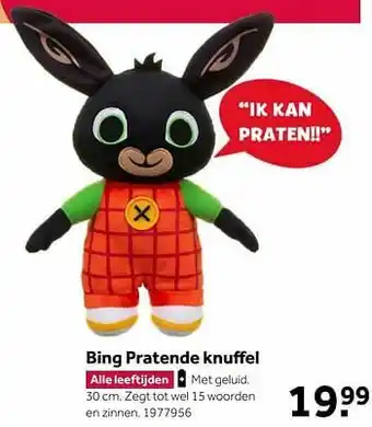 Bing pratende knuffel