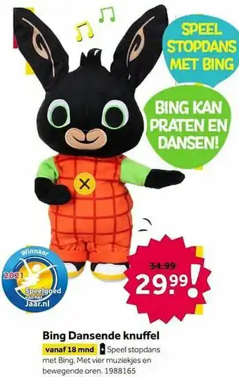 Bing dansende knuffel
