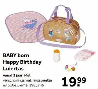 Baby born happy birthday luiertas
