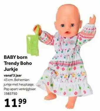 Baby born trendy boho jurkje