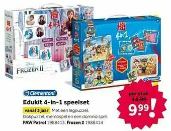 Intertoys Edukit 4-in-1 speelset paw patrol aanbieding