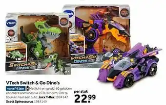Intertoys Vtech switch + go dino’s jaxx t-rex aanbieding