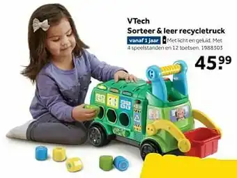 Intertoys Vtech sorteer + leer recycletruck aanbieding