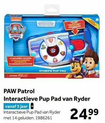 Paw patrol interactieve pup pad van ryder