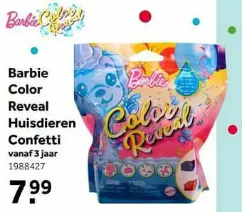 Barbie color reveal huisdieren confetti