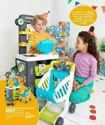 Smoby supermarkt blauw-groen