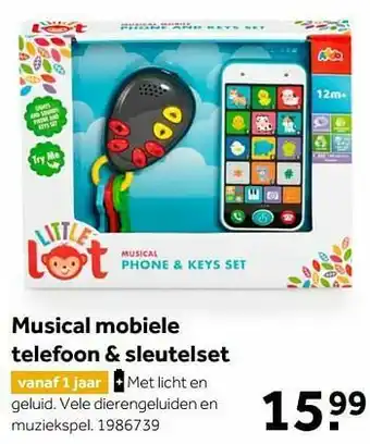 Musical mobiele telefoon + sleutelset