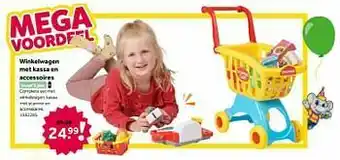 Winkelwagen met kassa en accessoires