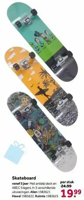 Skateboard alien