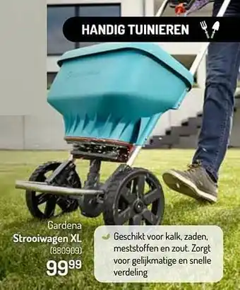Oh Green Gardena strooiwagen xl aanbieding