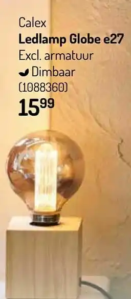 Calex ledlamp globe e27