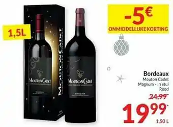 Intermarché Bordeaux mouton cadet magnum - ln etui rood aanbieding