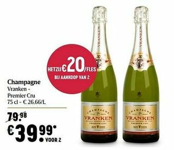 Delhaize Champagne vranken - premier cru aanbieding