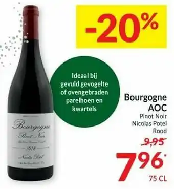 Intermarché Bourgogne aoc pinot noir nicolas potel rood aanbieding