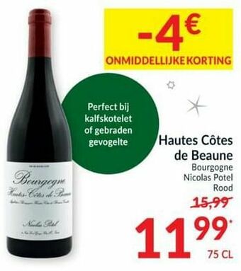 Intermarché Hautes côtes de beaune bourgogne nicolas potel rood aanbieding