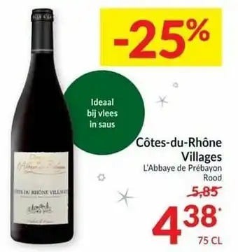Intermarché Côtes-du-rhône villages l`abbaye de prébayon rood aanbieding