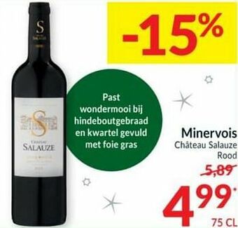Intermarché Minervois château salauze rood aanbieding
