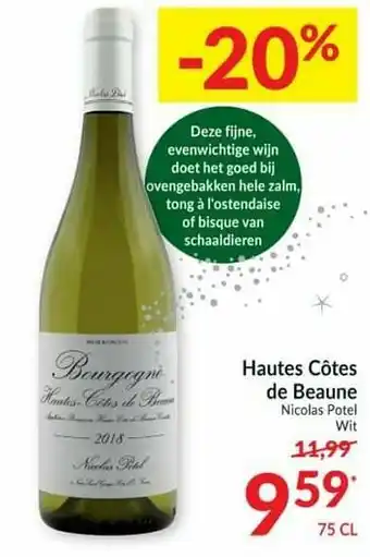 Intermarché Hautes côtes de beaune nicolas potel wit aanbieding