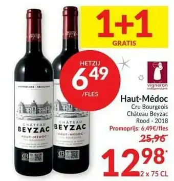 Intermarché Haut-médoc cru bourgeois château beyzac rood aanbieding
