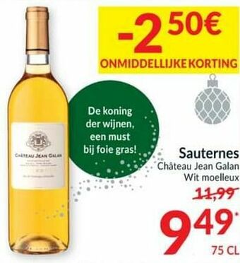 Intermarché Sauternes château jean galan wit moelleux aanbieding