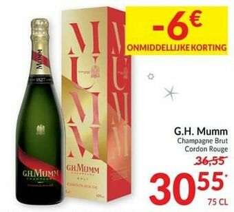 Intermarché G.h. mumm champagne brut cordon rouge aanbieding