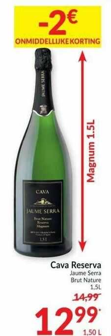 Intermarché Cava reserva jaume serra brut nature aanbieding