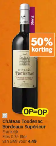 Albert Heijn Château Toudenac Bordeaux Supérieur aanbieding