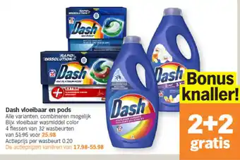 Albert Heijn Dash vloeibaar en pods aanbieding