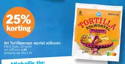 Albert Heijn AH Tortillawraps wortel volkoren aanbieding