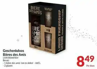 Intermarché Geschenkdoos bières des amis licht blond bier aanbieding