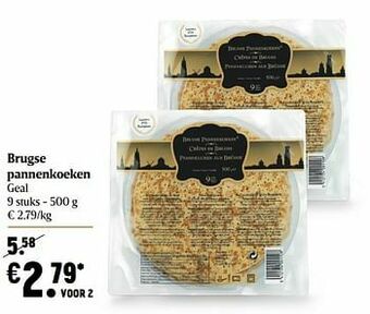 Delhaize Brugse pannenkoeken geal aanbieding