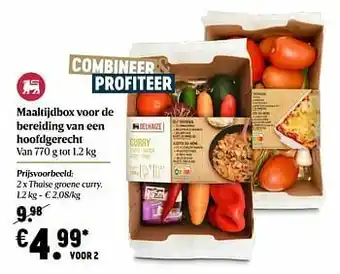 Delhaize Thaise groene curry aanbieding