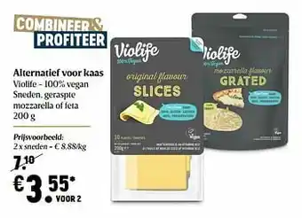 Delhaize Alternatief voor kaas violife - 100% vegan sneden aanbieding