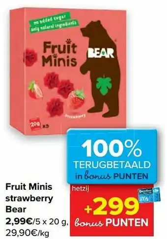 Fruit minis hetzij strawberry bear