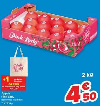 Carrefour Appels pink lady aanbieding