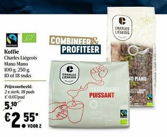 Delhaize Koffie charles liégeois mano mano aanbieding