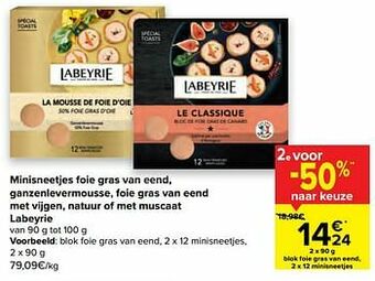 Carrefour Blok foie gras van eend aanbieding