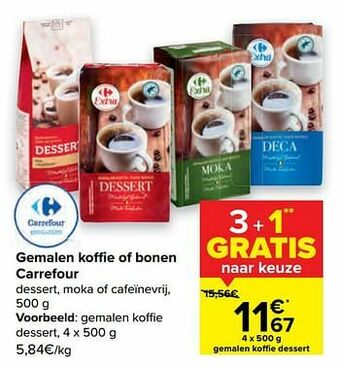 Carrefour Gemalen koffie dessert aanbieding