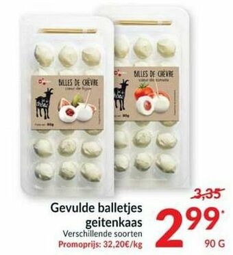 Intermarché Gevulde balletjes geitenkaas aanbieding