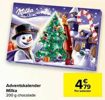 Carrefour Adventskalender milka aanbieding