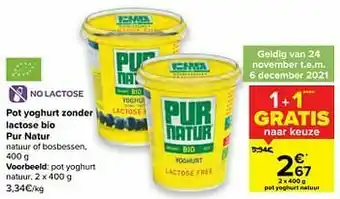 Carrefour Pot yoghurt natuur aanbieding