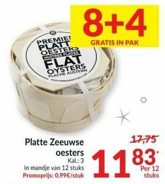 Intermarché Platte zeeuwse oesters aanbieding